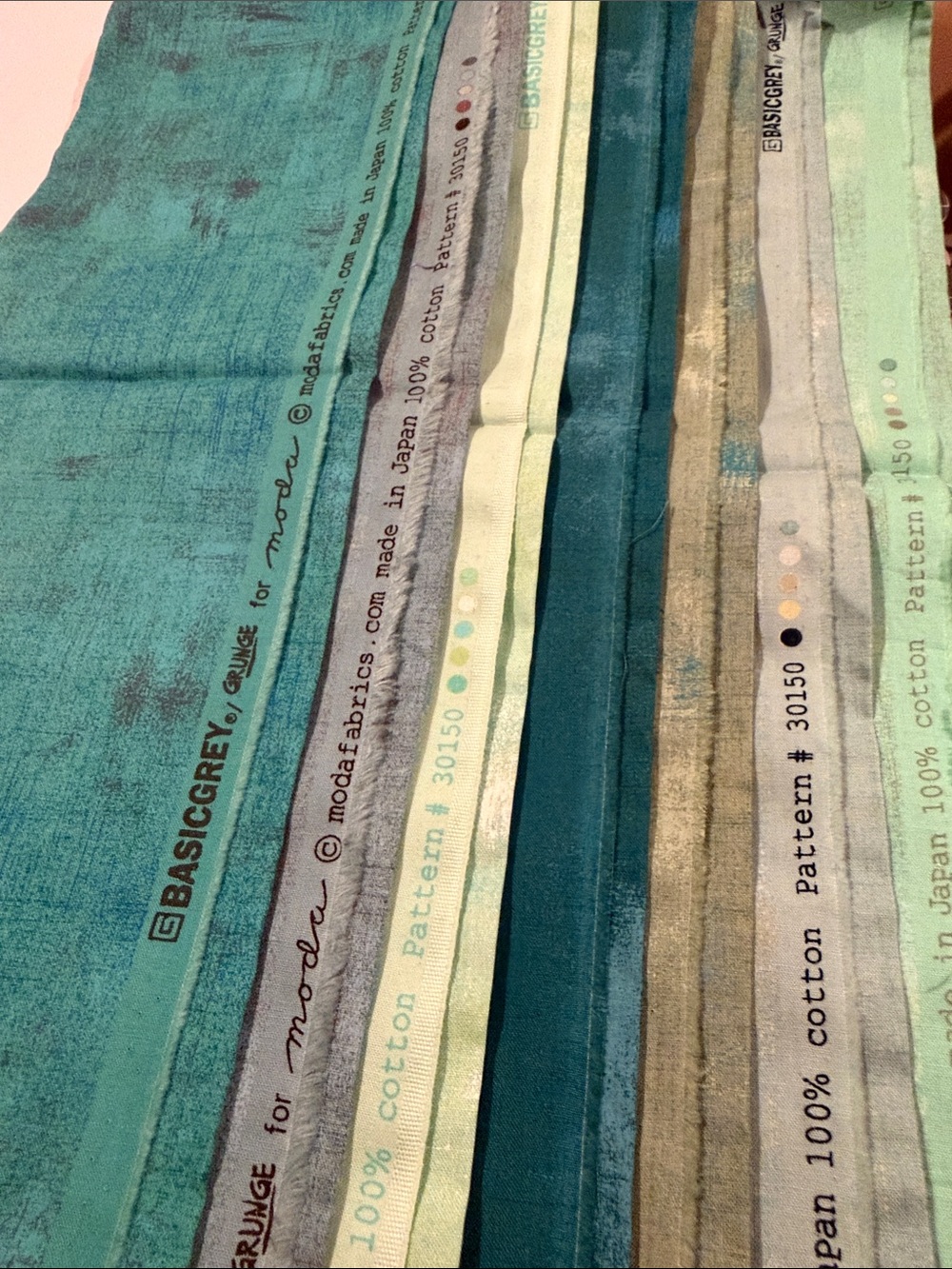 Moda Grunge fat Quarter bundle quilt fabric
